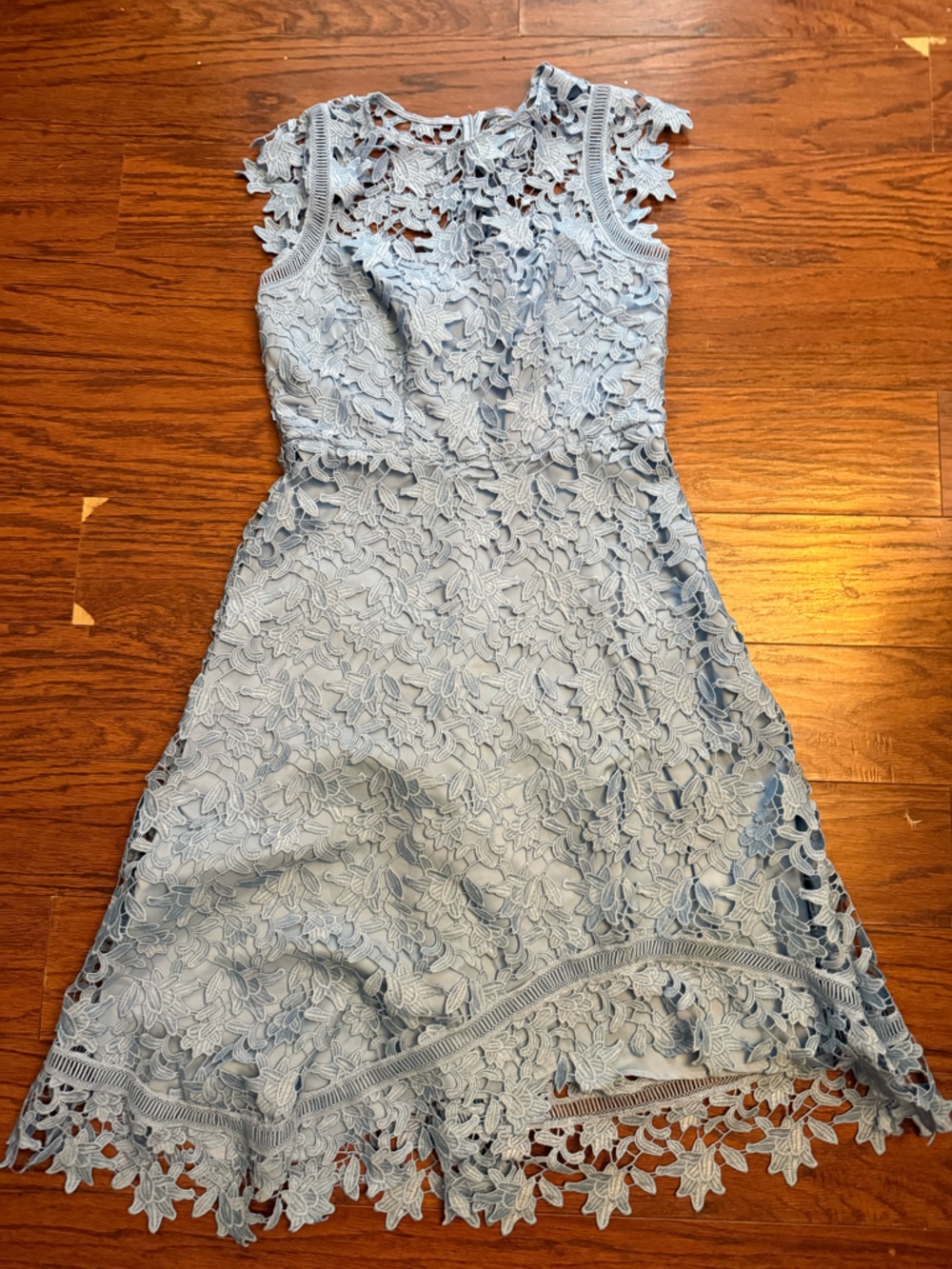 Eliza J Pale Blue Floral Lace Chemise